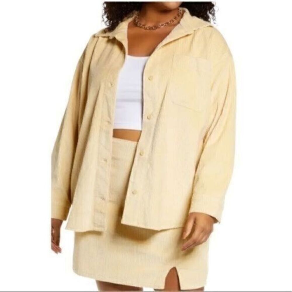BP Nordstrom Corduroy Shirt Jacket Tan Boulder 2X NWT